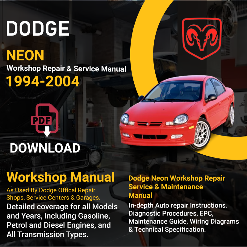 Dodge Neon Vehicle Service Guide Dodge Neon Repair Instructions Dodge Neon Vehicle Troubleshooting Dodge Neon Repair Procedures Dodge Neon Maintenance Manual Dodge Neon Vehicle Service Manual Dodge Neon Repair Information Dodge Neon Maintenance Guide