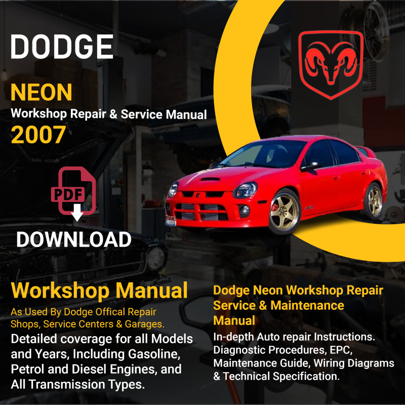 Dodge Neon vehicle service guide Dodge Neon repair instructions Dodge Neon vehicle troubleshooting Dodge Neon repair procedures Dodge Neon maintenance manual Dodge Neon vehicle service manual Dodge Neon repair information Dodge Neon maintenance guide