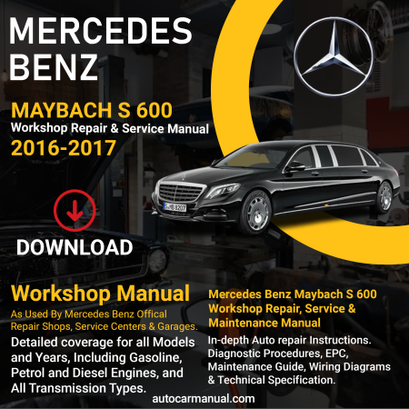 Mercedes Benz Maybach S 600 service guide Mercedes Benz Maybach S 600 repair instructions Mercedes Benz Maybach S 600 vehicle troubleshooting Mercedes Benz Maybach S 600 Mrepair procedures Mercedes Benz Maybach S 600 maintenance manual Mercedes Benz Maybach S 600 vehicle service manual Mercedes Benz Maybach S 600 repair information Mercedes Benz Maybach S 600 maintenance guide