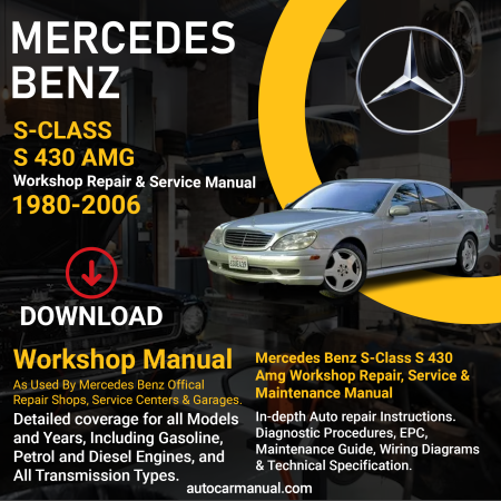 Mercedes Benz S-Class S 430 AMG service guide Mercedes Benz S-Class S 430 AMG repair instructions Mercedes Benz S-Class S 430 AMG vehicle troubleshooting Mercedes Benz S-Class S 430 AMG repair procedures Mercedes Benz S-Class S 430 AMG maintenance manual Mercedes Benz S-Class S 430 AMG vehicle service manual Mercedes Benz S-Class S 430 AMG repair information Mercedes Benz S-Class S 430 AMG maintenance guide
