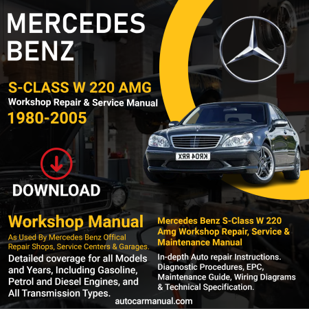 Mercedes Benz S-Class S W 220 AMG service guide Mercedes Benz S-Class S W 220 AMG repair instructions Mercedes Benz S-Class S W 220 AMG vehicle troubleshooting Mercedes Benz S-Class S W 220 AMG repair procedures Mercedes Benz S-Class S W 220 AMG maintenance manual Mercedes Benz S-Class S W 220 AMG vehicle service manual Mercedes Benz S-Class S W 220 AMG repair information Mercedes Benz S-Class S W 220 AMG maintenance guide
