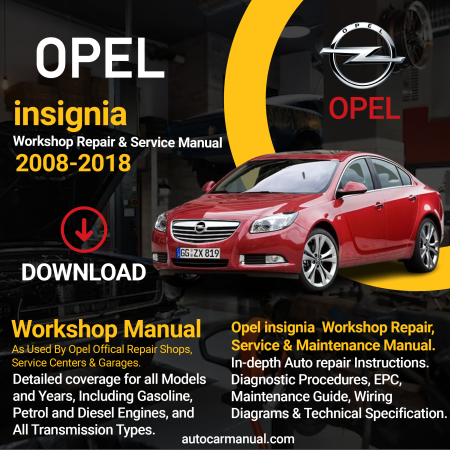 Opel Insignia Repair Service & Maintenance Manual Download 2008-2018
