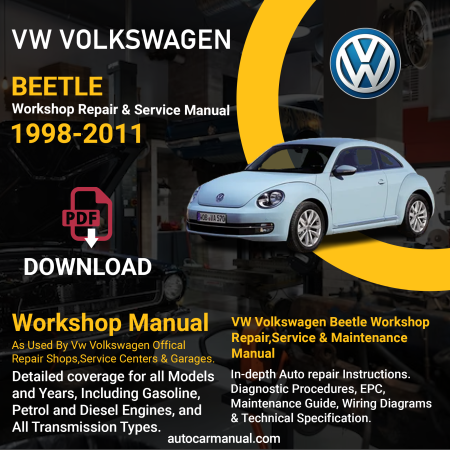 Volkswagen Beetle Repair Service & Maintenance Manual Download 1998-2011